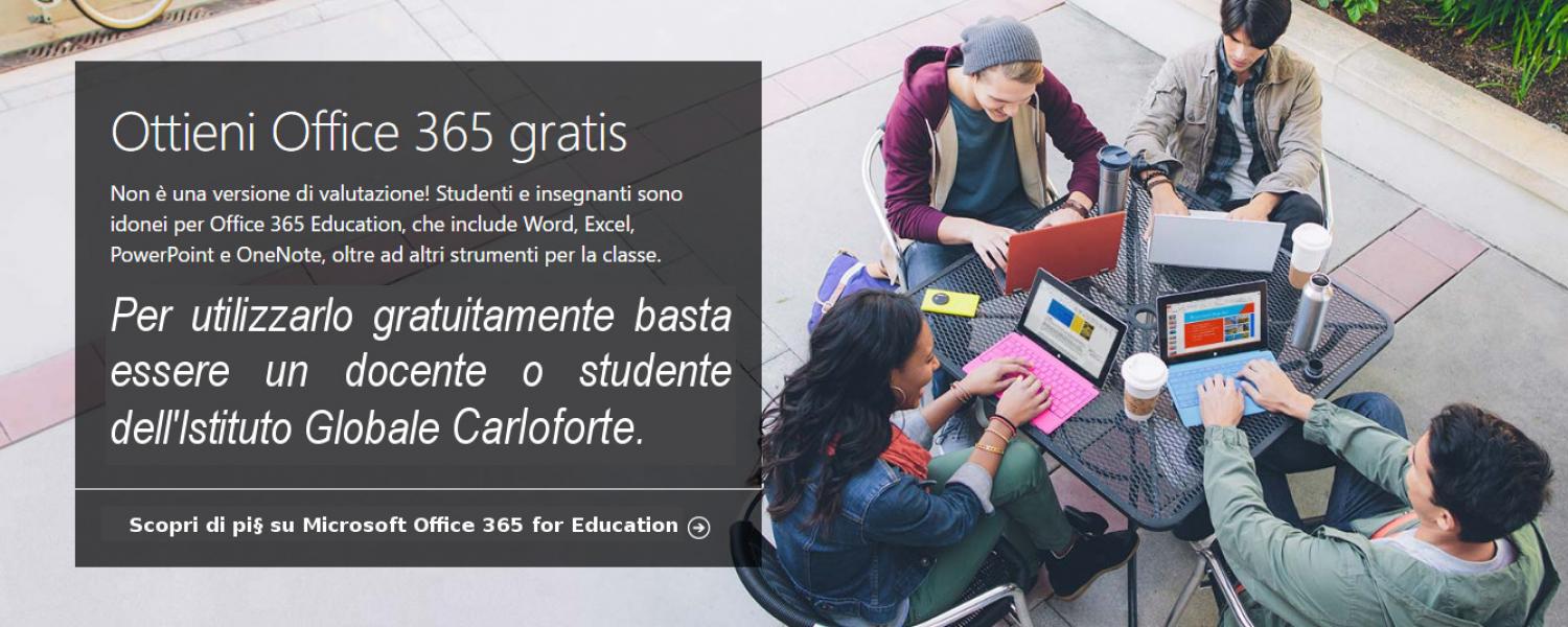 Ottieni Microsoft Office 365 Education gratis